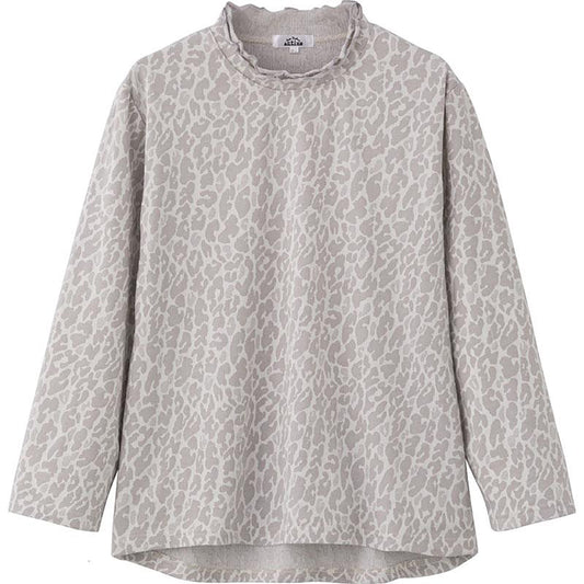 長袖 後ろ長めＴシャツ グレー M～L/LL