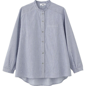 長袖 ワンタッチテープブラウス コン M～L/LL