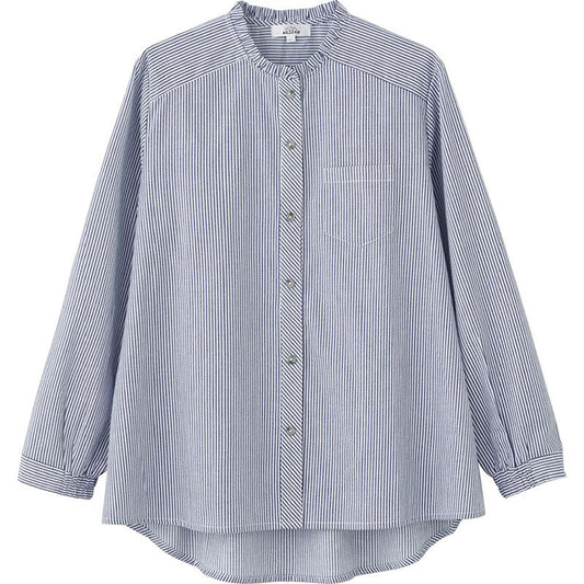 長袖 ワンタッチテープブラウス コン M～L/LL