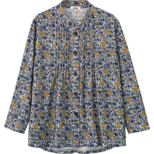 長袖 ワンタッチテープピンタックブラウス コン S/M～L/LL/3L