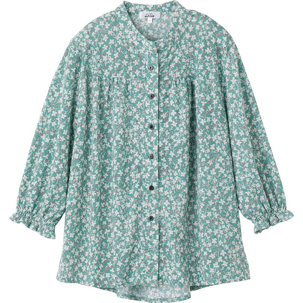 隠れファスナーブラウス グリーン S/M～L/LL