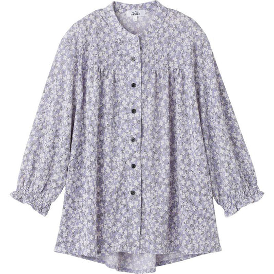 隠れファスナーブラウス パープル S/M～L/LL