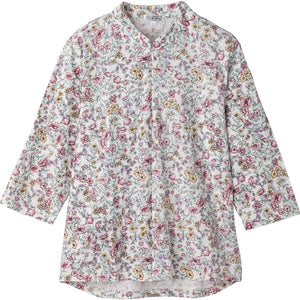 7分袖ロングファスナーＴシャツ ローズ M～L/LL