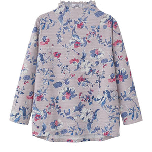 長袖 後ろ長めＴシャツ ピンクベージュ S/M～L/LL/3L