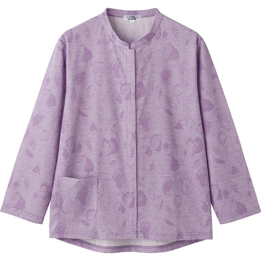 前開きＴシャツ パープル S/M～L/LL/3L