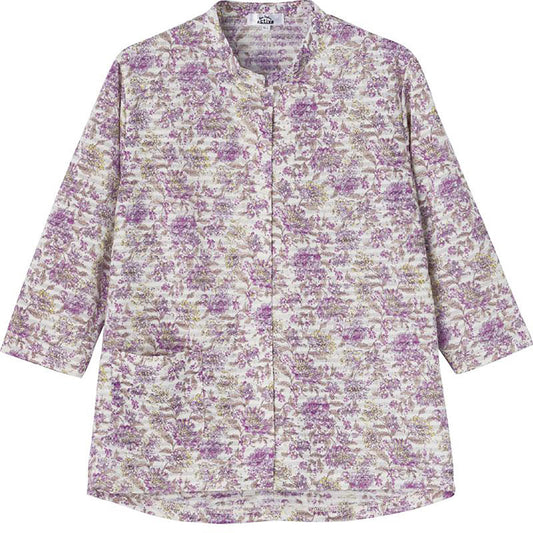 7分袖前開きＴシャツ ローズ S/M～L/LL/3L