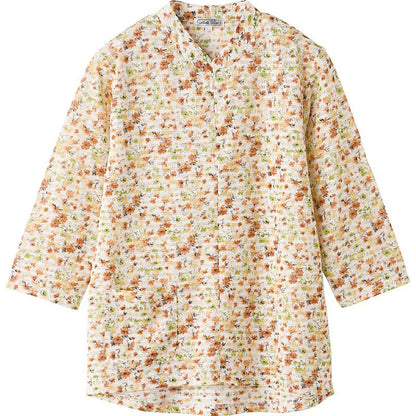 7分袖ロングファスナーＴシャツ カラシ S/M～L/LL