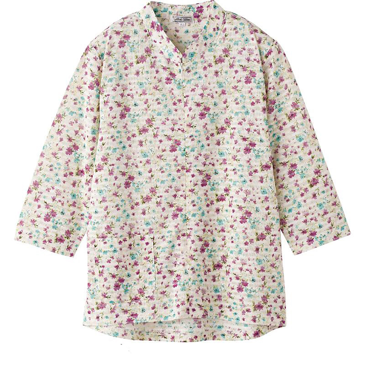 7分袖ロングファスナーＴシャツ ローズパープル S/M～L/LL