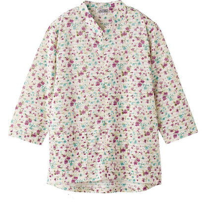 7分袖ロングファスナーＴシャツ ローズパープル S/M～L/LL
