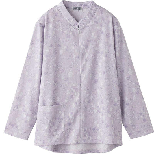 ロングファスナーＴシャツ パープル M～L/LL