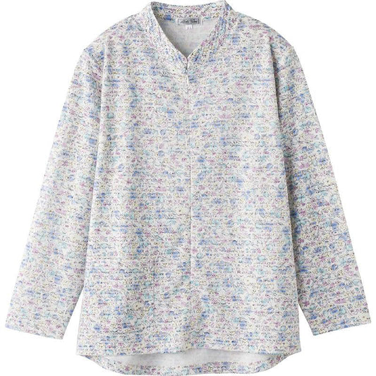 ロングファスナーＴシャツ ブルー S/M～L/LL