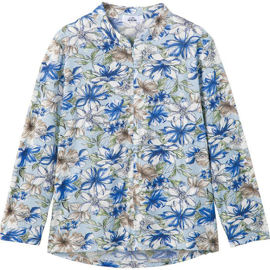 ロングファスナーＴシャツ ブルー M～L/LL