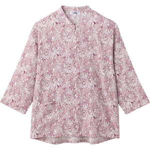 7分袖ロングファスナーＴシャツ オレンジ LL/3L