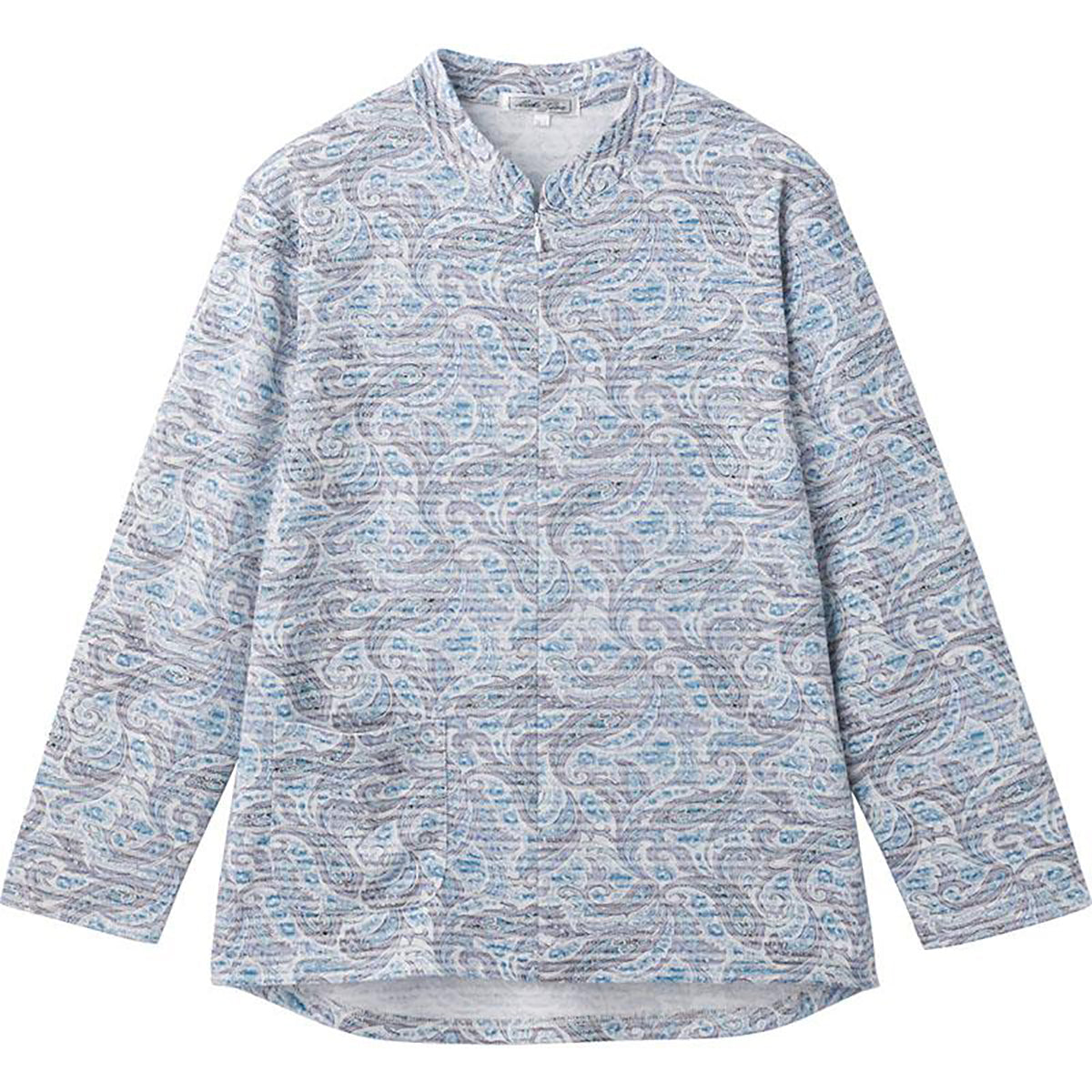 ロングファスナーＴシャツ ブルー M～L/LL/3L