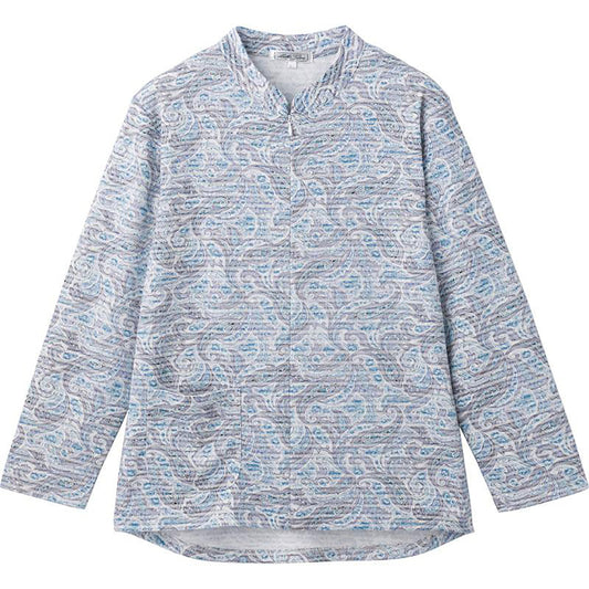 ロングファスナーＴシャツ ブルー M～L/LL/3L