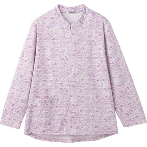 ロングファスナーＴシャツ パープル M～L/LL/3L