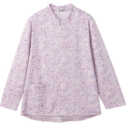 ロングファスナーＴシャツ パープル M～L/LL/3L