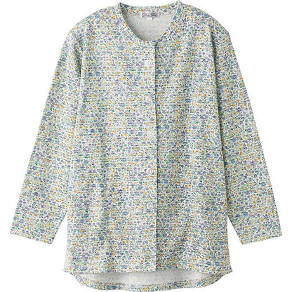 カットマグネット釦カーディガン(指先ストレッチ) イエロー Ｍ～Ｌ