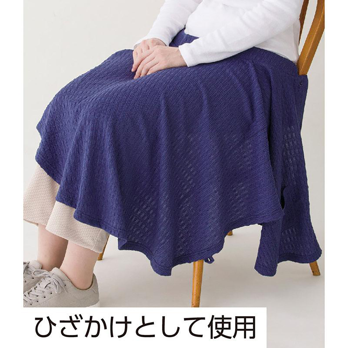 斜め釦ホールポンチョ パープル Ｍ～Ｌ