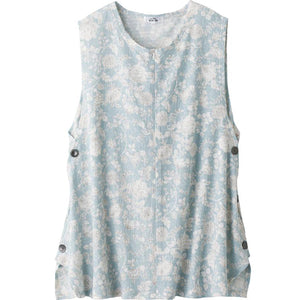 ロングファスナーロングベスト グリーン M～L/LL