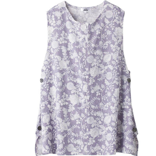 ロングファスナーロングベスト パープル M～L/LL