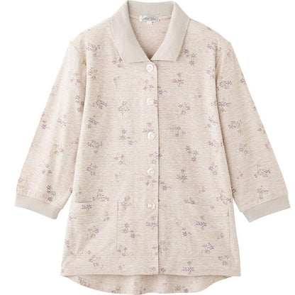7分袖ワンタッチテープポロカーディ ベージュ S/M～L/LL