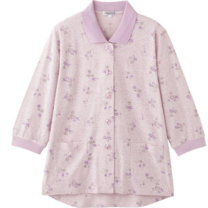 7分袖ワンタッチテープポロカーディ ローズパープル S/M～L/LL