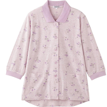 7分袖ワンタッチテープポロカーディ ローズパープル S/M～L/LL