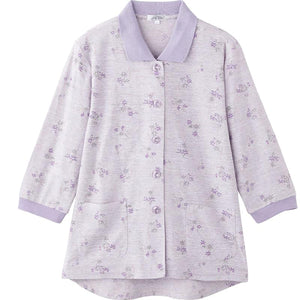 7分袖ワンタッチテープポロカーディ パープル S/M～L/LL