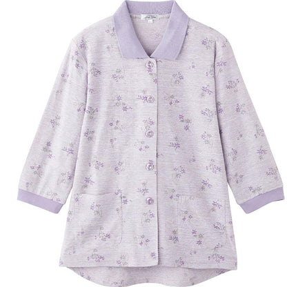 7分袖ワンタッチテープポロカーディ パープル S/M～L/LL