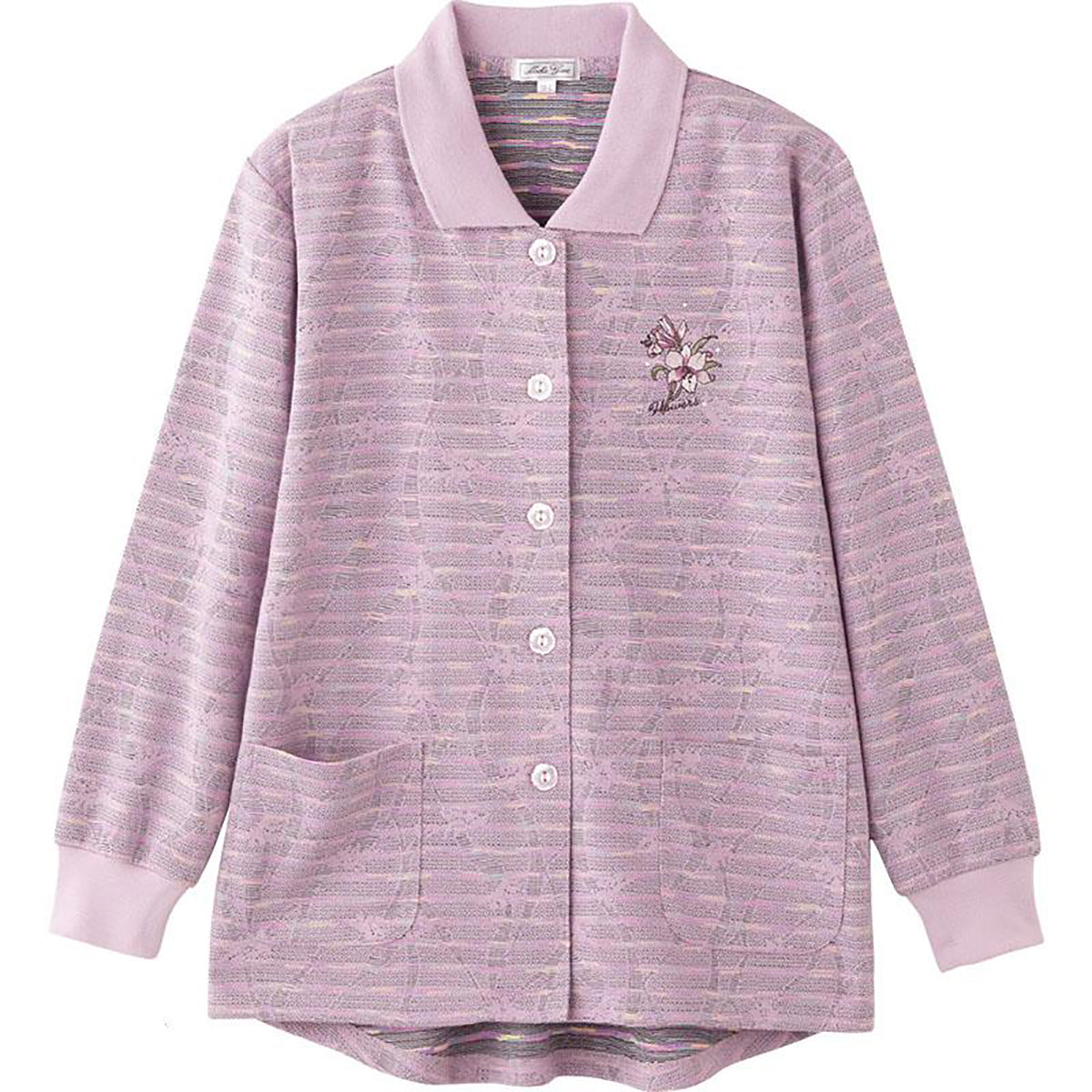 斜め釦ホールポロカーディ ローズ S/M～L/LL