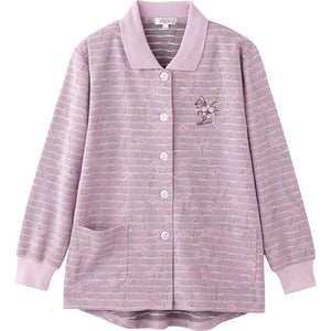 斜め釦ホールポロカーディ ローズ S/M～L/LL