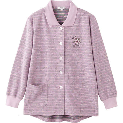 斜め釦ホールポロカーディ ローズ S/M～L/LL