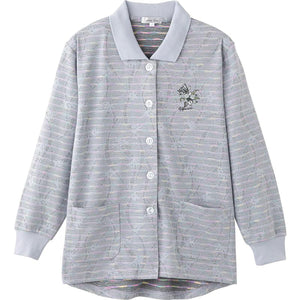 斜め釦ホールポロカーディ ブルー S/M～L/LL