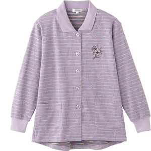 斜め釦ホールポロカーディ パープル S/M～L/LL