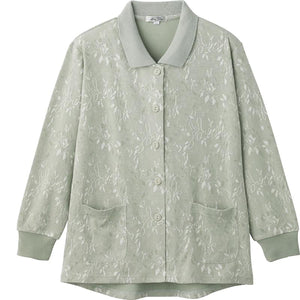 斜め釦ホールポロカーディ グリーン LL/3L