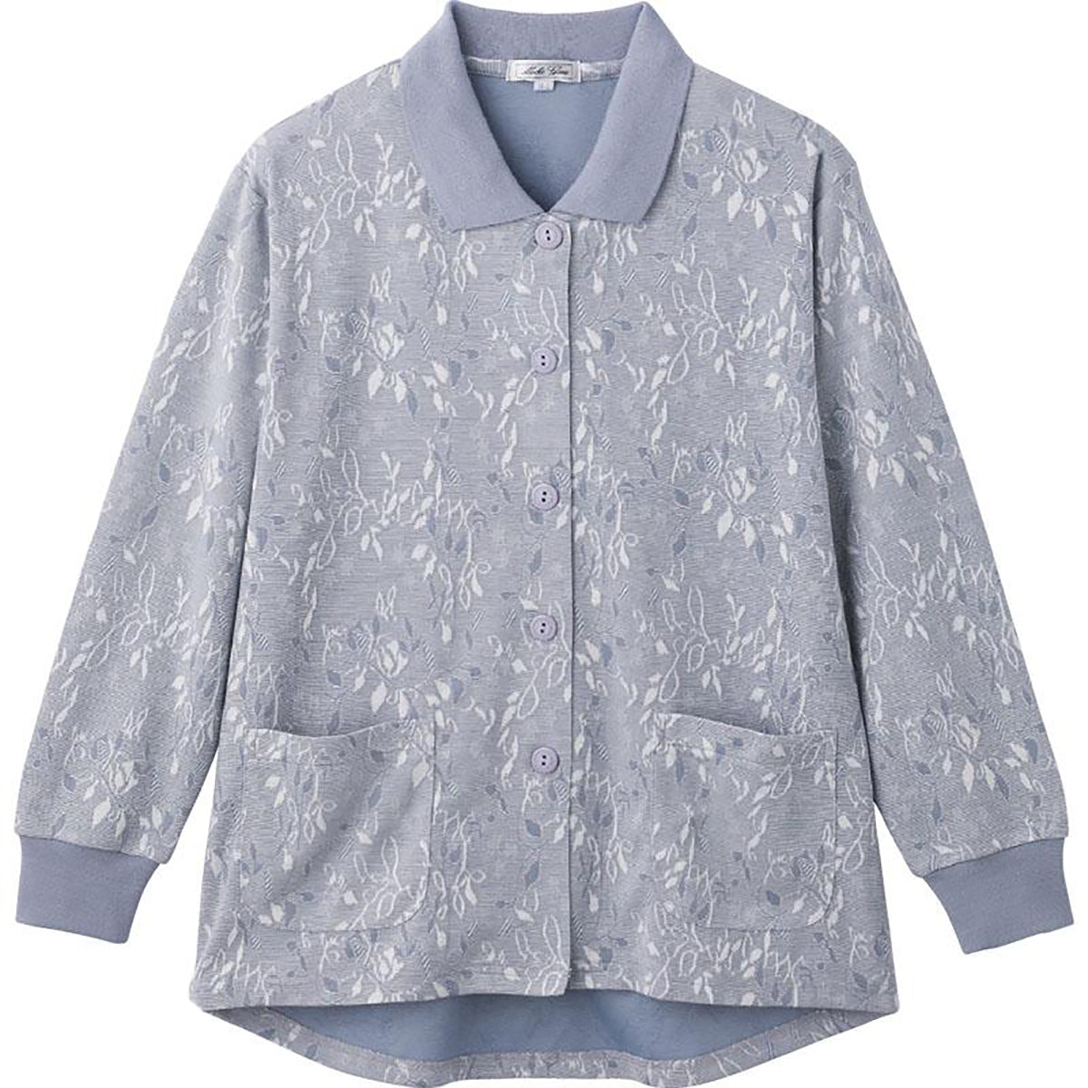 斜め釦ホールポロカーディ ブルー M～L/LL/3L