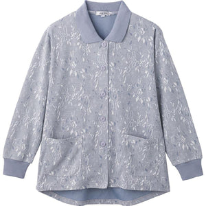 斜め釦ホールポロカーディ ブルー M～L/LL/3L