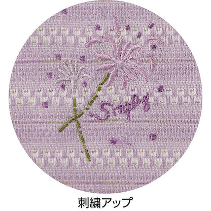 7分袖スナップ釦ポロカーディ ベージュ S/M～L/LL
