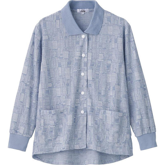 スナップ釦ポロカーディ ブルー S/M～L/LL/3L