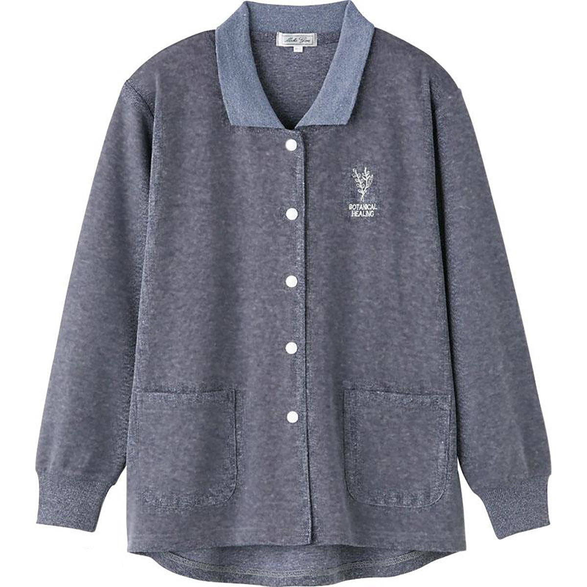 スナップ釦ポロカーディ ネイビー Ｍ～Ｌ