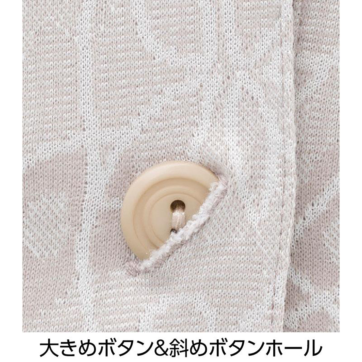 斜め釦ホールポロシャツ パープル S/M～L/LL