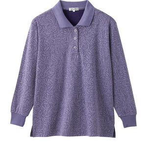 ジャカードポロシャツ パープル Ｍ～Ｌ