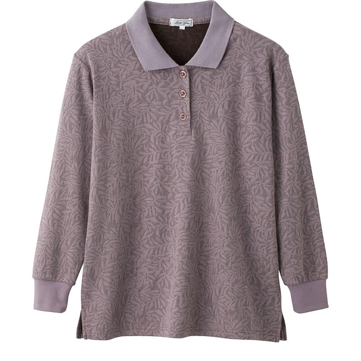 ジャカードポロシャツ グレーパープル Ｍ～Ｌ