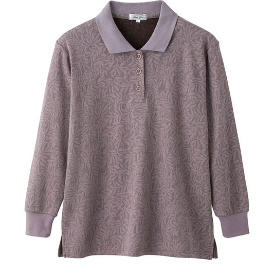 ジャカードポロシャツ グレーパープル Ｍ～Ｌ