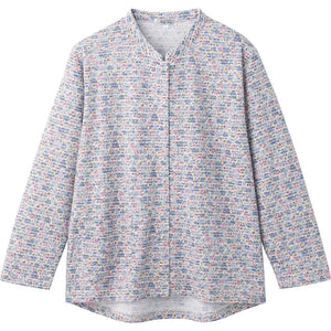 前開きＴシャツ ブルー S/3L