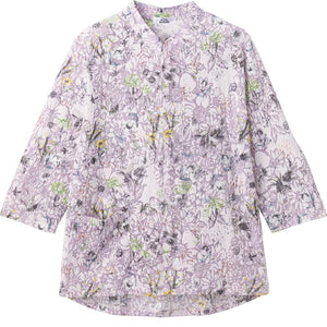 7分袖ロングファスナーＴシャツ パープル 3Ｌ