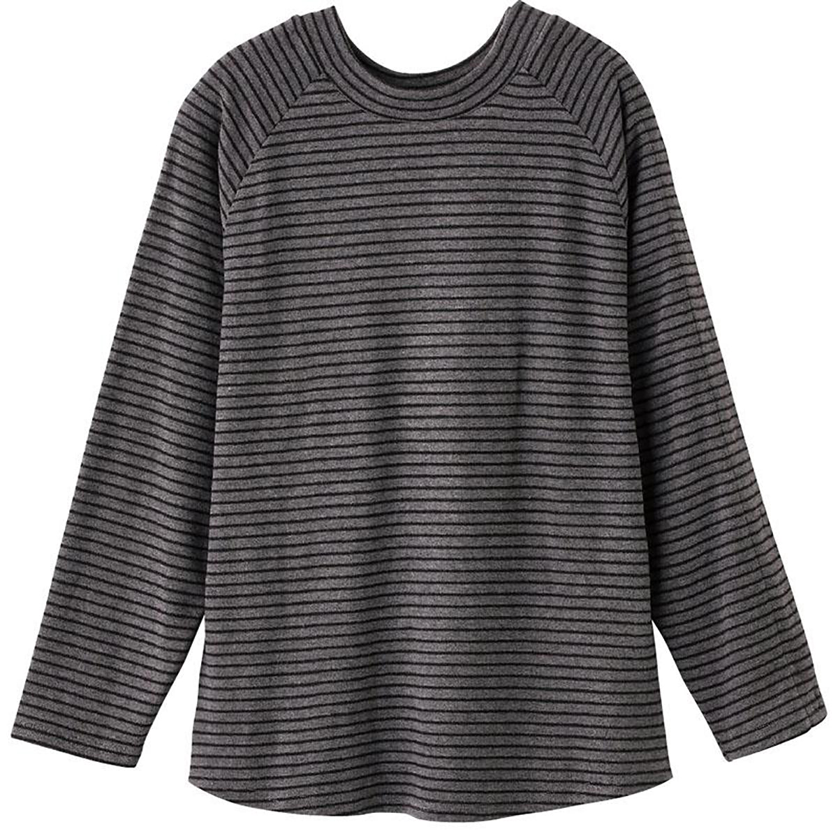 袖開きワンタッチテープまえむきＴシャツ ブラック M/L