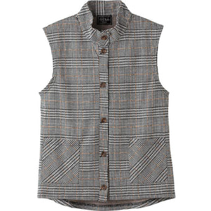 斜め釦ホールベスト ベージュ系 M/L