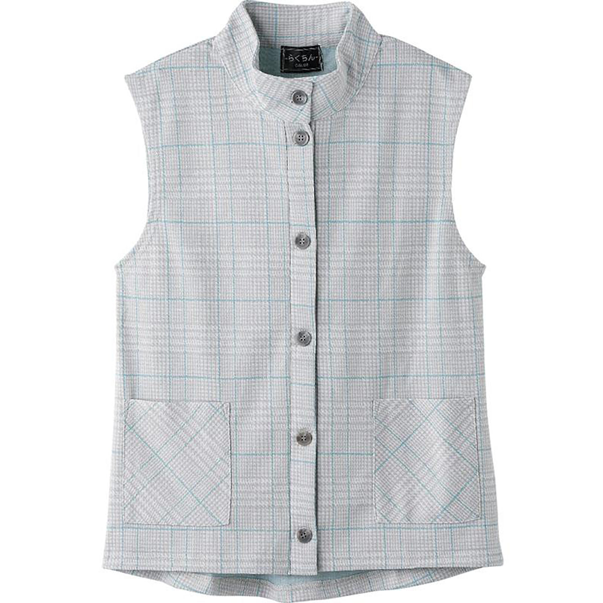 斜め釦ホールベスト ミント系 M/L